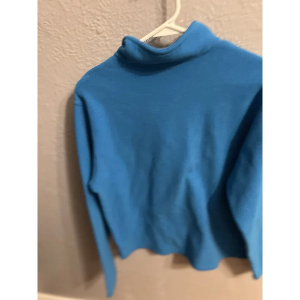 Kids The North Face Boys XL 18/20 Fleece 1/4 Zip‎ Pullover Blue Shirt Jacket